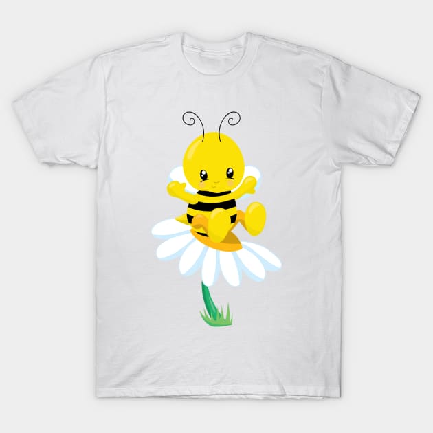 Cute Cartoon Bumblebee T-Shirt by CraftyCatz